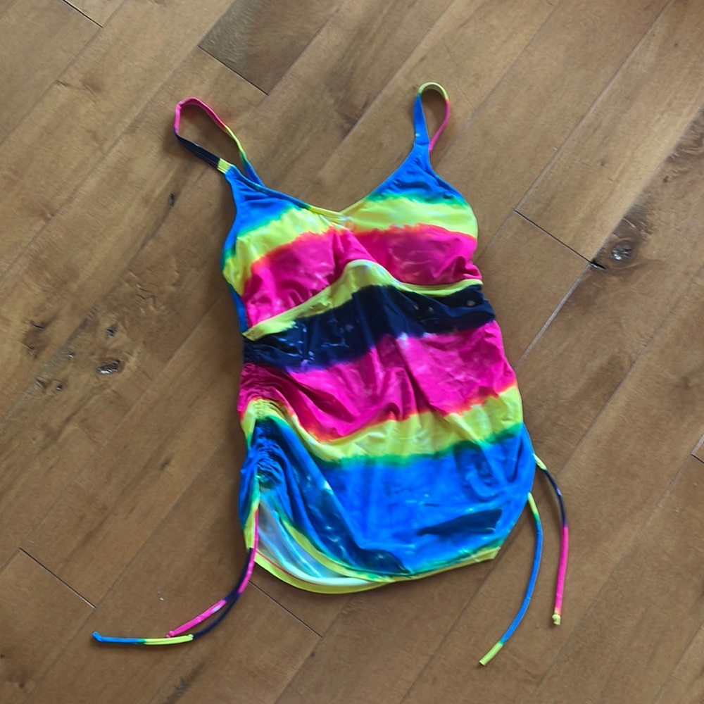 Neon colors bathing suit size 10